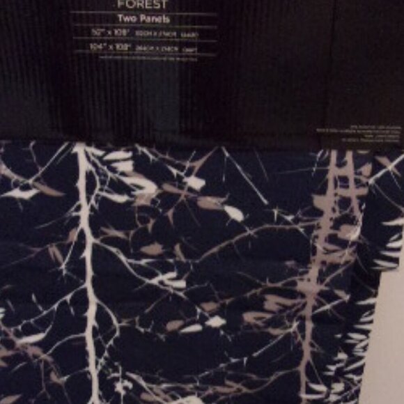 Half moon Darkening curtains- Forest 2 panels 52" x 108" New - Picture 4 of 4